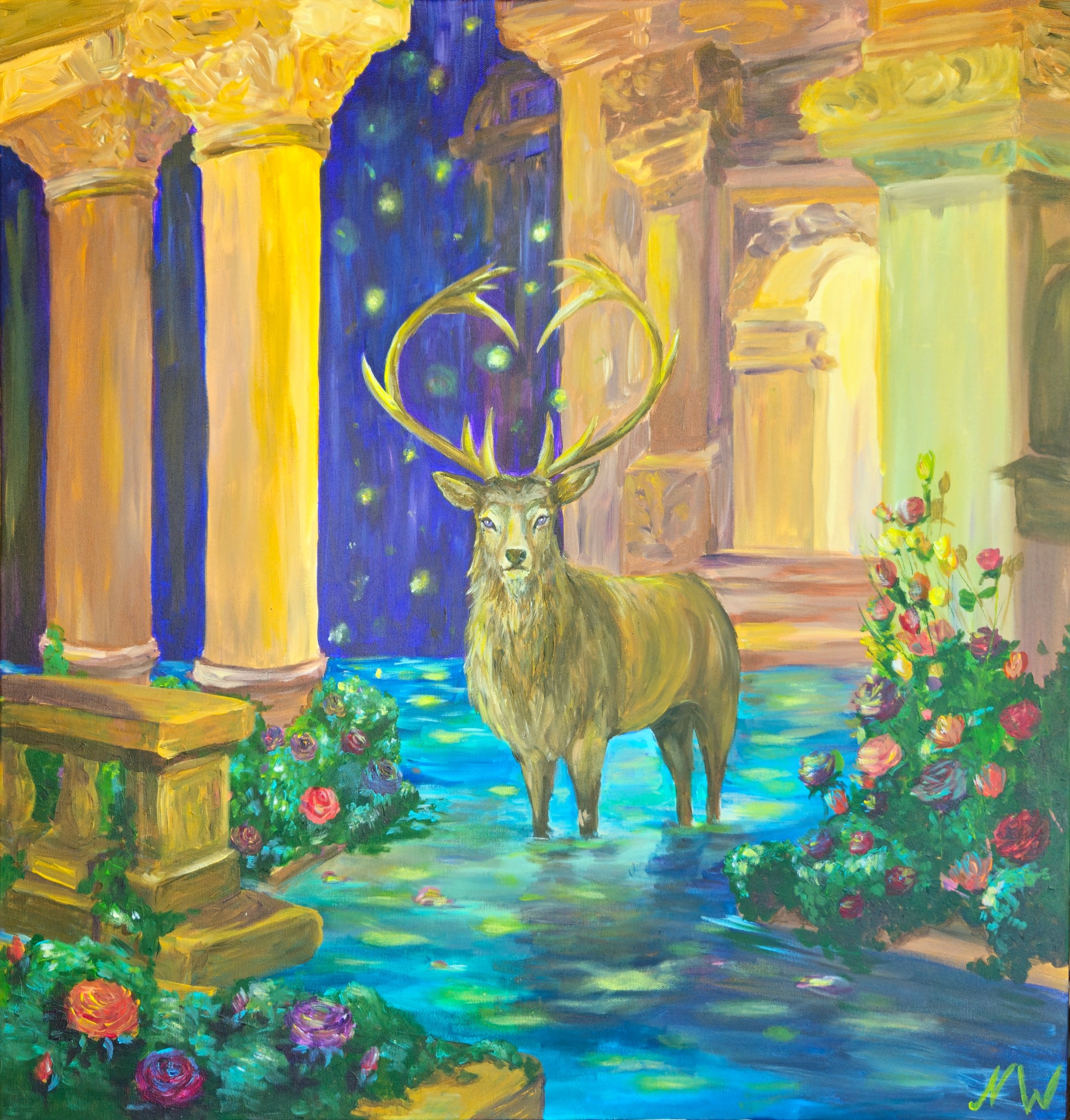 Stag of the Luminous Garden by Natalia Wilkinson